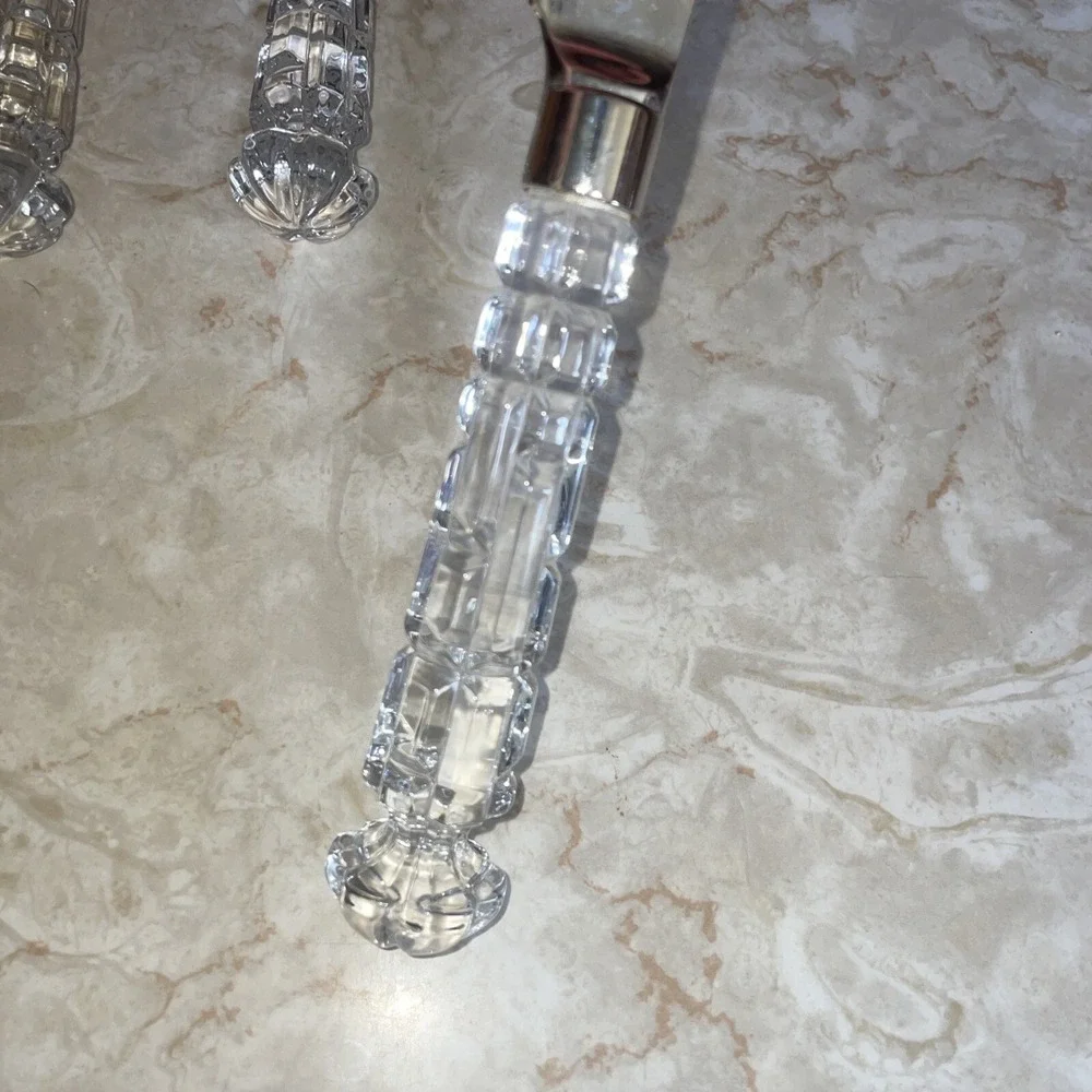 Shannon Cake Knife Crystal Handle‎ Silver Plated